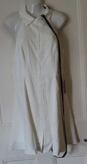 White The Ultimate Odd Muse layered collar button front mini dress – XXL 2XL New