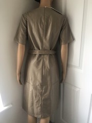 Light camel/stone pleather dress by Vila *BNWT* Size S-8 Retail £55