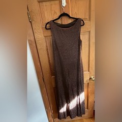 Alex Evenings Formal Brown dress with allover Gold sparkle detail sz 16
