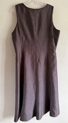 JACQUES VERT PURPLE MARVE SLEEVELESS FLORAL DETAIL SHIFT MIDI DRESS SIZE:18