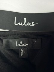 Lulus Exquisite Refinement Black Backless Bow Ruffled Maxi Dress Size L NWT
