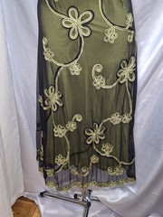 Phase Eight Green Whimsigoth Forest Witch Mesh Overlay Fairy Dress L