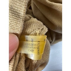 Calvin Klein Camel Tan Sleeveless Turtleneck Ruched Mini Dress M