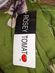 Rosey Tomato Women&rsquo;s Size 20 Green Floral Spaghetti Strap 100% Rayon Dress NEW