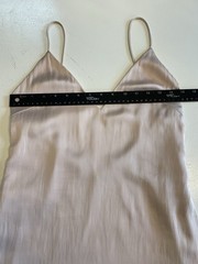 Lovers & Friends XS Womens Mini Slip Dress Beige Blush Satin Adjustable Straps