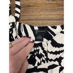 New Directions Black Tan Tank Dress Rayon Spandex Size 16 Knee Length NWT