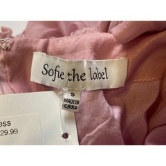 Sofie the Label Pink Ruffle Ruthie Grace Babydoll Rear Bow Dress Women&rsquo;s Small