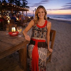 One World Dress Maxi Animal Print Natural S Hippie Mob Wife Resortwear Vaca NWT