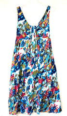 Anthony Richards Dress Womens Plus 01X Multicolor 100%Cotton Tribal MIDI Natural