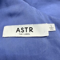 ASTR The Label One Shoulder Ruffle Mini Dress Womens Large Cobalt Blue Chic NWOT