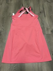 NWT Talbots Performance Interlock Strappy Lined Tennis Dress Coral Size Large
