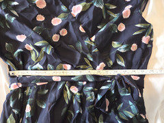 Julia Jordan Navy Floral Faux Wrap Belt Dress Peek a Boo Skirt 14 Flowy