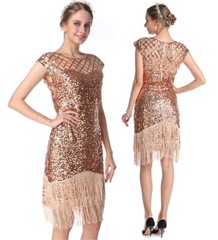 Ladies 20s 1920s Roaring Flapper Costume Sequin Gatsby 20&rsquo;s Fancy Dress