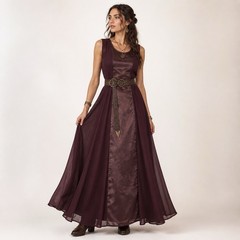 Spencer Alexis Burgundy Sleeveless Dress Only Formal Ren Faire Whimsigoth Sz 12