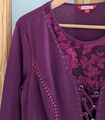 JOE BROWNS DESIGNER BURGUNDY / PLUM TWIN SET ALL IN ONE UK SIZE 14