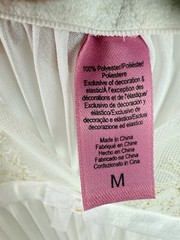 Betsey Johnson Intimates Pink Babydoll Dress Ruffle Trim Green Ribbon Y2K Sz M