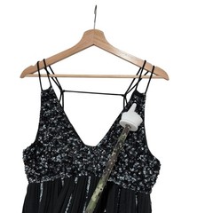 Free People Intimately Glitter Slip Mini Dress With Sequins XS * Fairy Grunge