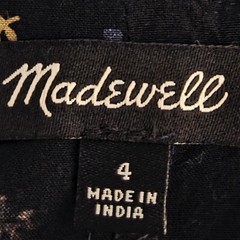 Madewell Tie-Back Button-Front Mini Dress in Geodot Floral in Black – 4