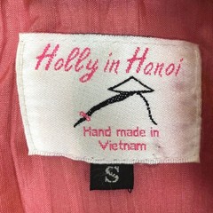 HOLLY IN HANOI Silk Sleeveless Raw Edge Pleated Midi Dress Sz S Pink Romantic