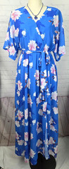NWT Anrabess Floral Maxi Dress Kimono Wrap Belted Side Slit Wedding Guest M