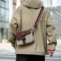 Fashionable Jacquard Pattern Men&rsquo;s Crossbody Bag High-End Casual Shoulder Bag