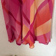 Kaleidoscope Vintage 90s Y2K Pink Chiffon Cocktail Midi Dress UK 10