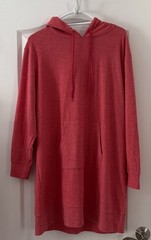 White Mark NWT Women&rsquo;s Coral Long Sleeve Hoodie Sweatshirt Dress Size 2X