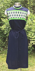 Vintage 60&rsquo;S 70s Leslie Fay Dress Womens M Summer Polyester Shirt Dress Boho