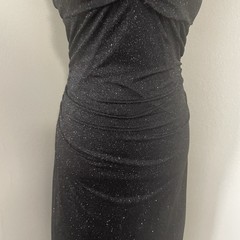 VTG RUBY ROX Y2K Rhinestone Ring Shimmer Halter Dress Whimsigoth Asymmetrical M