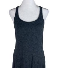 Lululemon Refresh II Maxi Dress Gray Racer Back Slit Athletic Athleisure Size 6