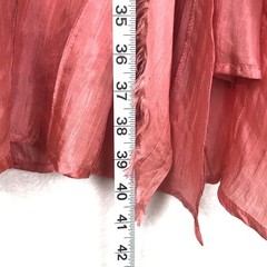 HOLLY IN HANOI Silk Sleeveless Raw Edge Pleated Midi Dress Sz S Pink Romantic
