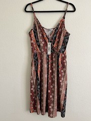 Styleword Floral Fit & Flare Mini Dress Spaghetti Strap Women Size M Stretch