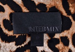 INTERMIX Chiffon Tilley Leopard Print Drop Waist Tie V Neck Flowing Dress Size S
