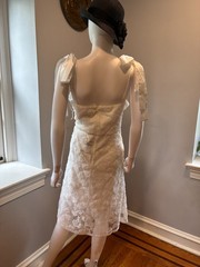 Adrianna Papell Women&rsquo;s Ivory Lace One Shoulder Midi Dress Size 18