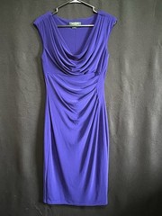 Lauren Ralph Lauren Royal Blue Ruched Sheath Midi Dress Women’s Size 4