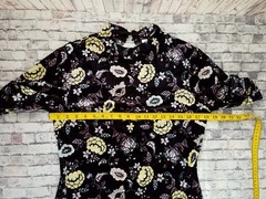 Current Project Velvet Floral Short Sleeve Slip BodyCon Open Back Size L -a4