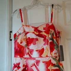 « Sun Dress » Multi – Color Adjustable Straps Lined NWT Size 8 NEW Kristin Davis