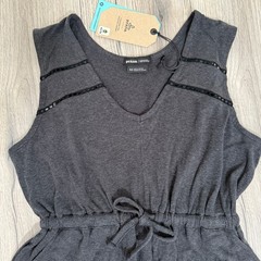 Prana Cozy Up Korrine Dress Sleeveless Pockets – Hemp Gray Black Size XS – $89