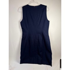 J Crew Tall linen-blend button-front mini dress Navy Size 8t TALL NEW