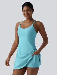 Halara SoftlyZero™ Plush Backless Active Dress Easy Peezy Edition XL , NWT Blue