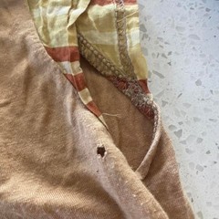 Vintage 90s orange boho minidress