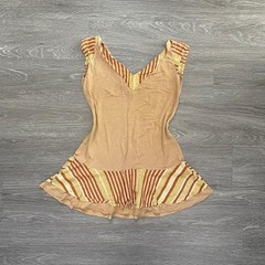 Vintage 90s orange boho minidress