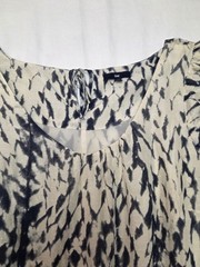Gap Womens Tie Dye Gray Print Scoop Neck Tie Back Flutter Sleeve A-Line Dress XL