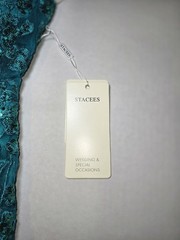 NEW Stacees Prom Homecoming Formal Dress Teal Sequin Embroidery W/ TAGS