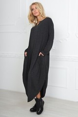 Dark gray oversized dress 2424-2.17
