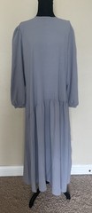 Women Lightweight Fabric Abaya Dress Gray Size 40/M