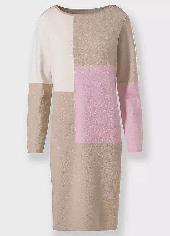 Colourblock Knitted Dress size 10 LB 367