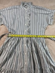 Lauren Ralph Lauren Black Label Striped Cotton Broadcloth Shirt dress SZ 6 EUC