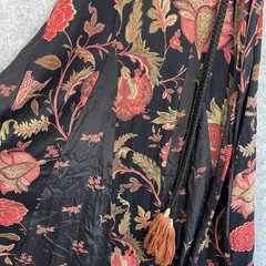 Soft Surroundings Prestwick Maxi Dress Womens Large Floral Tassel Artsy Boho