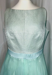 COAST Size 10 Mint Green A Line Dress Lined Silk Mesh Cocktail Cruise *VGC Clean